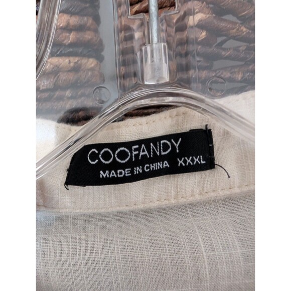 Coofandy Hemp Popover Henley Shirt Men's XXXL Gorpcore Minimalist Homesteader - Picture 5 of 6